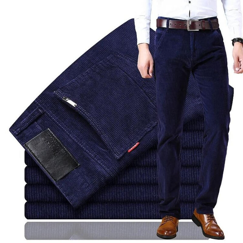 Herrbyxor Corduroy Klassisk Stil 100% Bomull 4