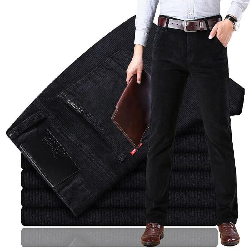 Herrbyxor Corduroy Klassisk Stil 100% Bomull 5