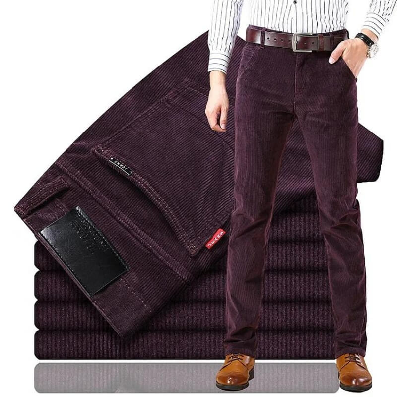 Herrbyxor Corduroy Klassisk Stil 100% Bomull 6
