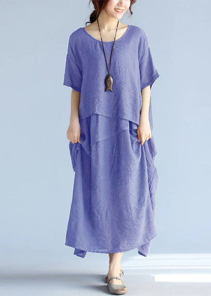 Maxi Klänning Dam Lång Ärmar Oversized Luftig Design 10