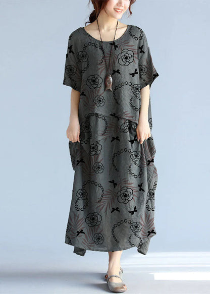 Maxi Klänning Dam Lång Ärmar Oversized Luftig Design 11