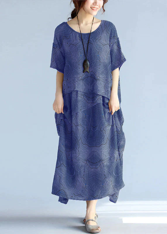 Maxi Klänning Dam Lång Ärmar Oversized Luftig Design 12