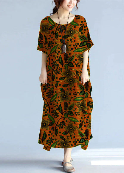 Maxi Klänning Dam Lång Ärmar Oversized Luftig Design 13