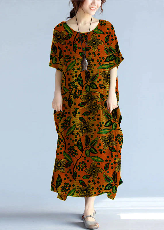 Maxi Klänning Dam Lång Ärmar Oversized Luftig Design 13