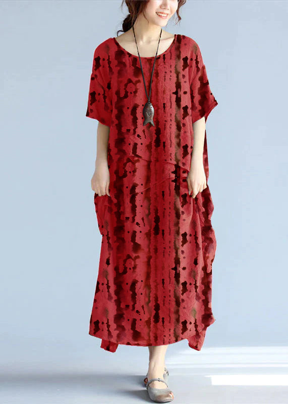 Maxi Klänning Dam Lång Ärmar Oversized Luftig Design 15