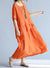 Maxi Klänning Dam Lång Ärmar Oversized Luftig Design 5