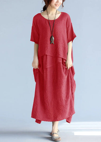 Maxi Klänning Dam Lång Ärmar Oversized Luftig Design 8
