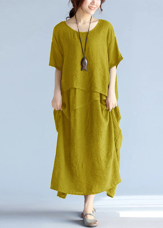 Maxi Klänning Dam Lång Ärmar Oversized Luftig Design 9