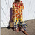 Maxiklänning Dam Boho Stil Lätt Material Flödande Design 3