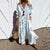 Maxiklänning Dam Boho Stil Lätt Material Flödande Design 6