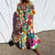 Maxiklänning Dam Boho Stil Lätt Material Flödande Design 7