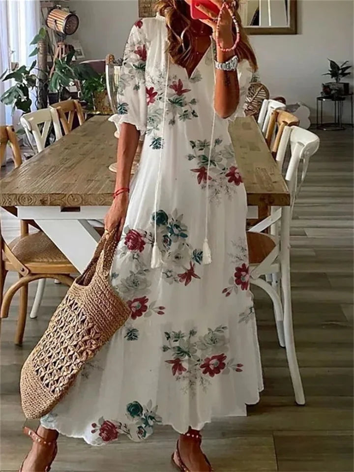 Maxiklänning Dam Långt Sommarstil Luftig Design 0