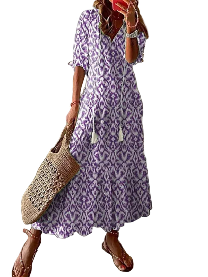 Maxiklänning Dam Långt Sommarstil Luftig Design 1
