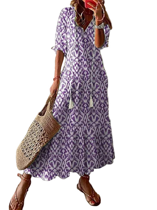 Maxiklänning Dam Långt Sommarstil Luftig Design 1