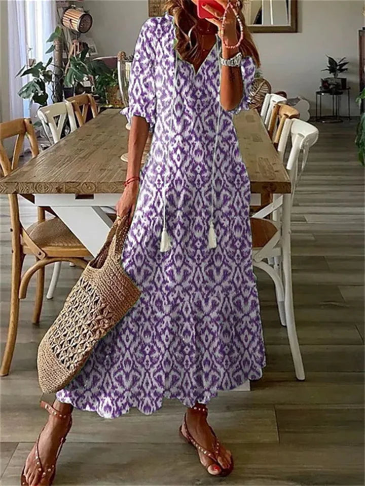 Maxiklänning Dam Långt Sommarstil Luftig Design 1