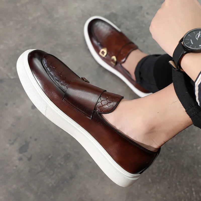 Mäns Loafers Elegant Konstläder Mångsidiga Skor 4