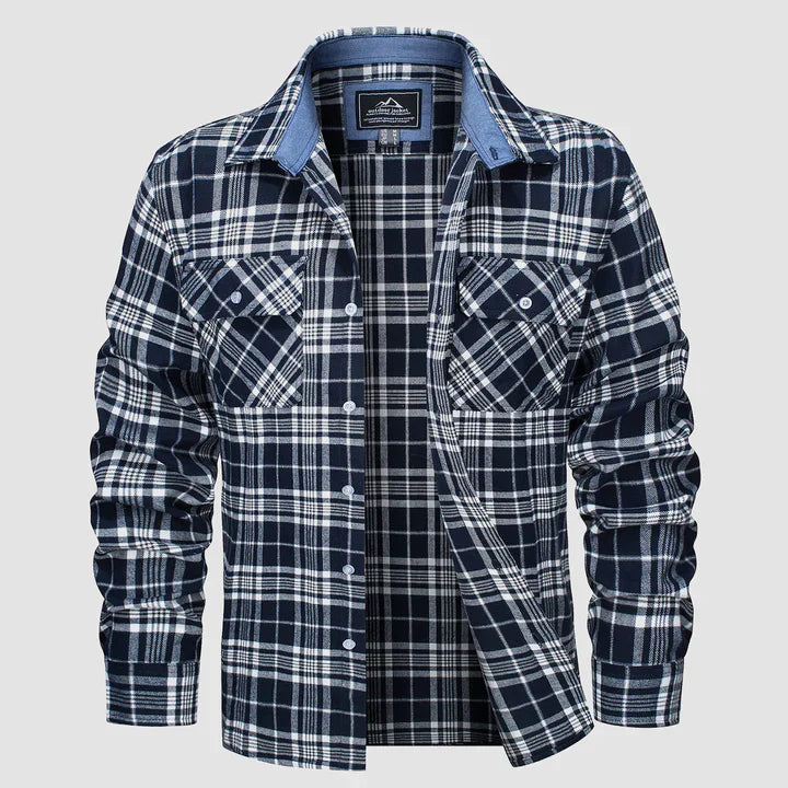 Variant image for Herrskjorta Flanellfodrad Casual 100% Bomull-50