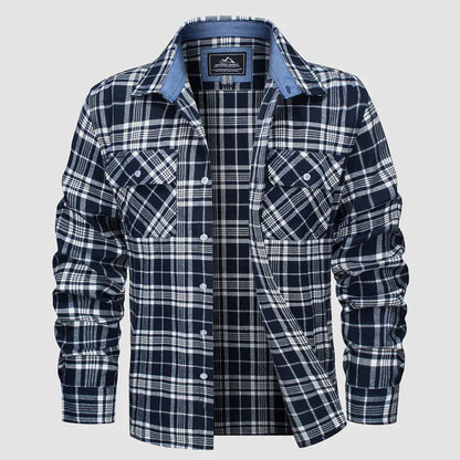 Variant image for Herrskjorta Flanellfodrad Casual 100% Bomull-50