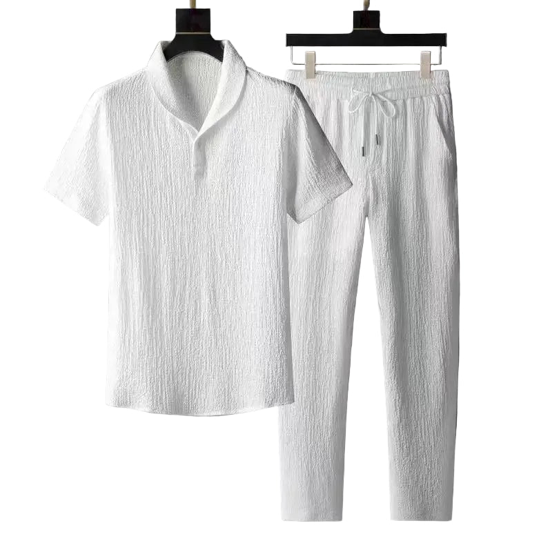 Men's Casual Set with Short Sleeve Shirt 0