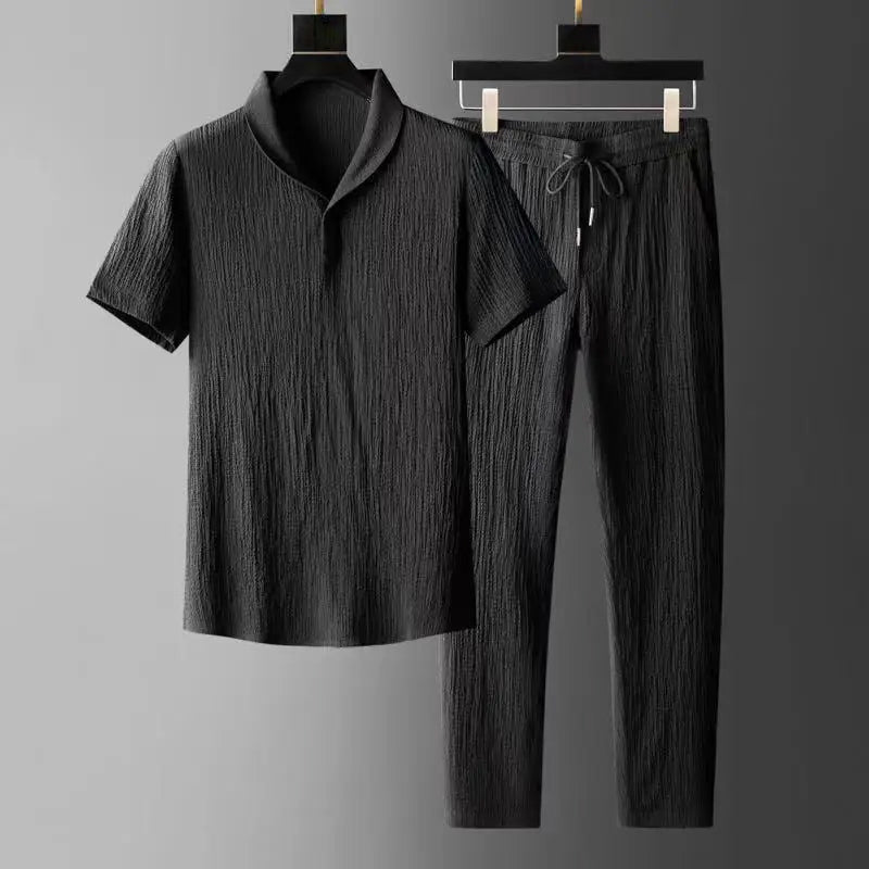 Men's Casual Set with Short Sleeve Shirt 1