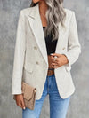Kvinna Tweed Blazer Skräddarsydd Lätt Material-4