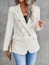 Kvinna Tweed Blazer Skräddarsydd Lätt Material-5