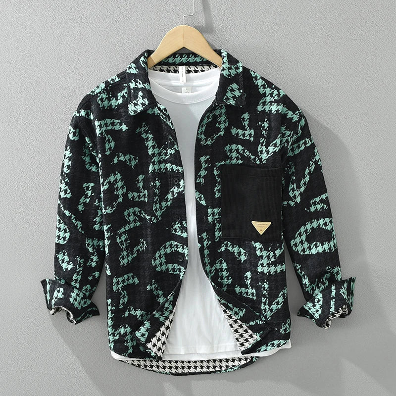 Mäns Långärmad Skjorta Trendig Polyester 2