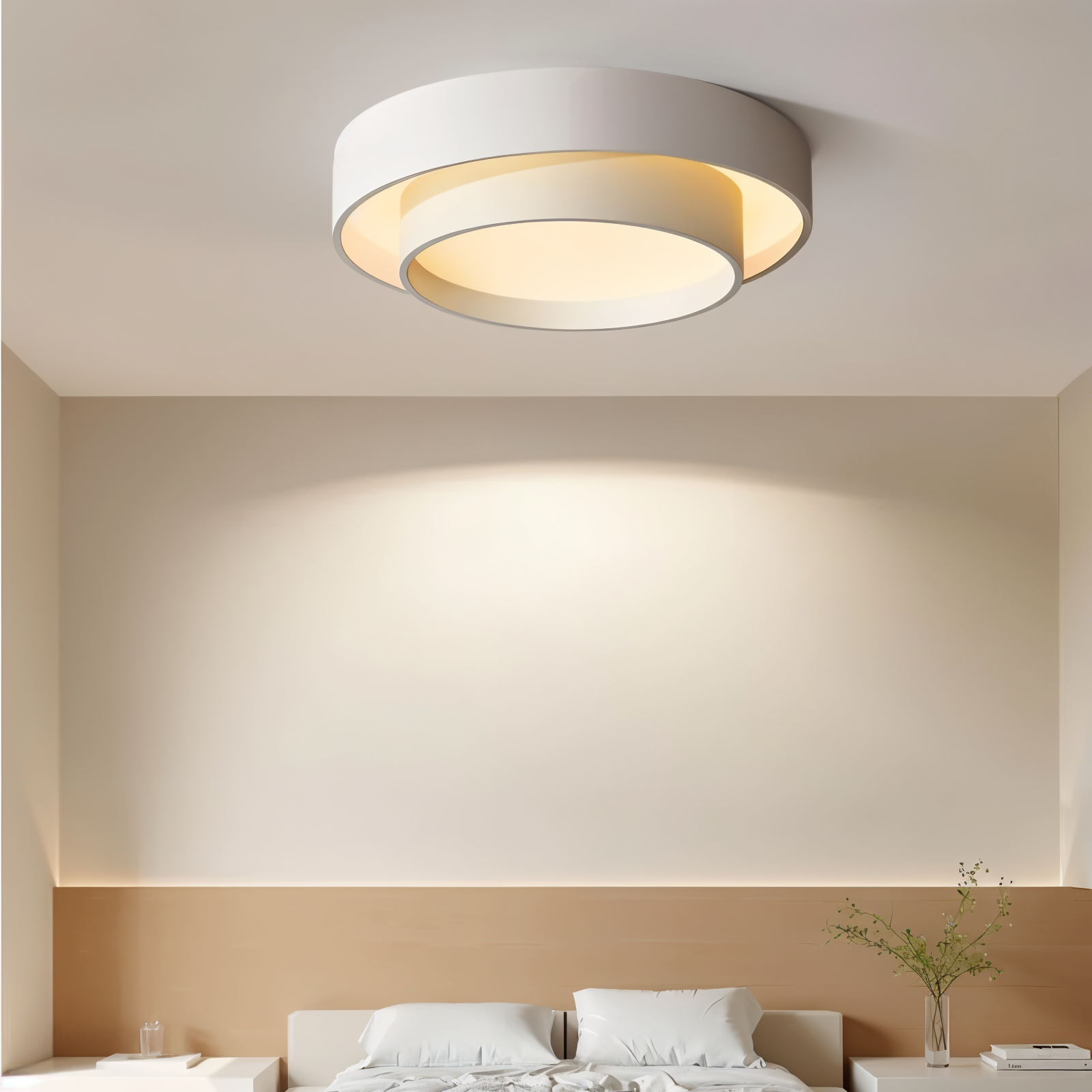 Modern ringformad LED-taklampa för sovrum och vardagsrum 2