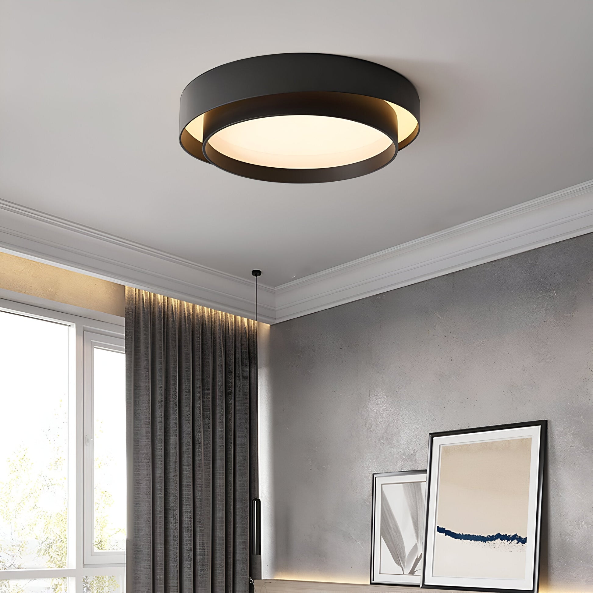 Modern ringformad LED-taklampa för sovrum och vardagsrum 8