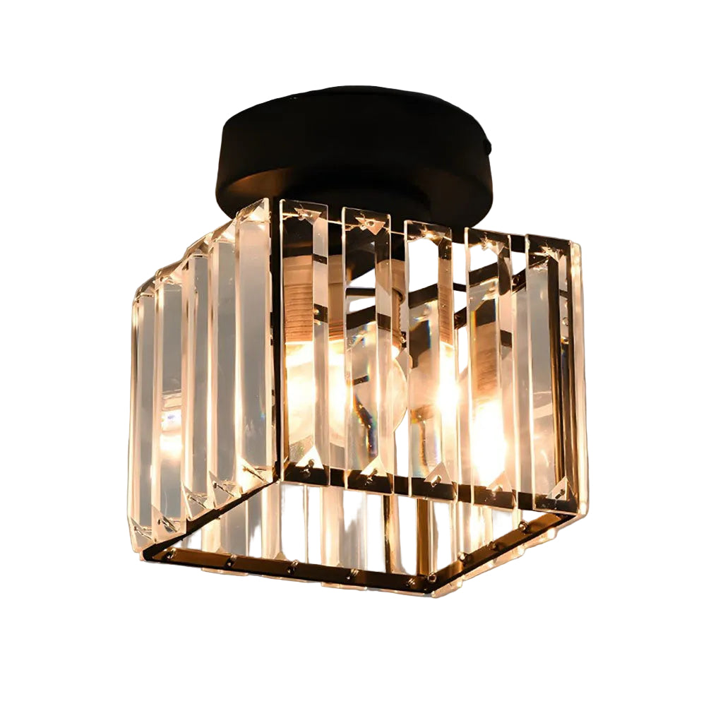 Modern taklampa med kristalldetaljer 0