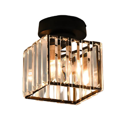 Modern taklampa med kristalldetaljer 0