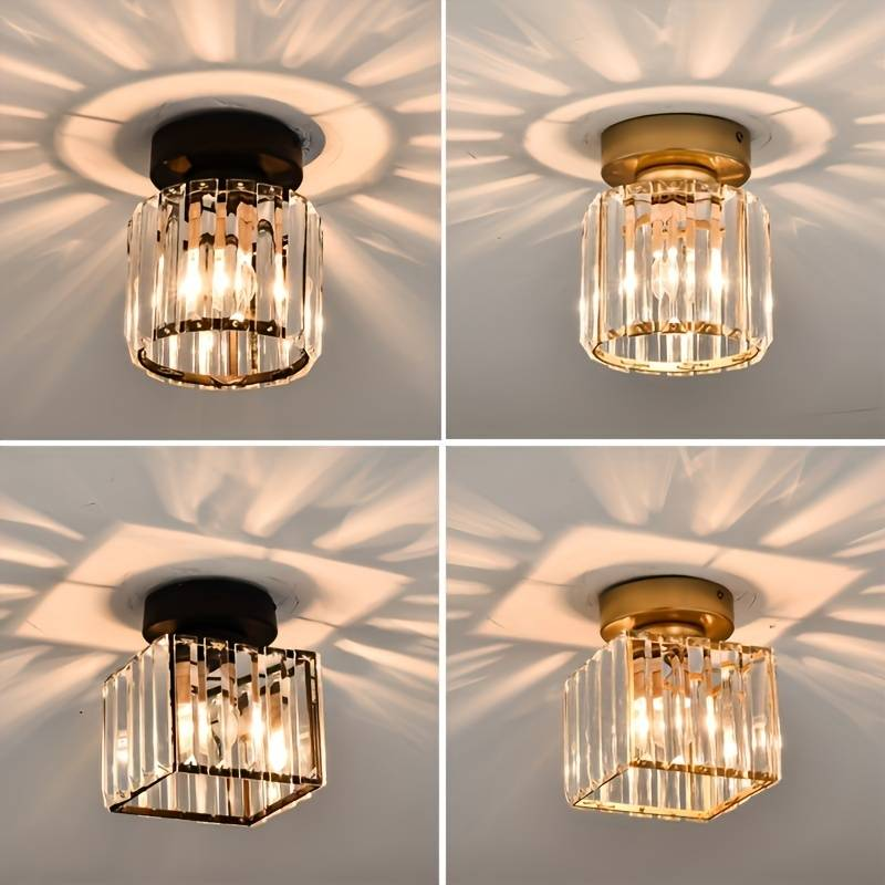 Modern taklampa med kristalldetaljer 2