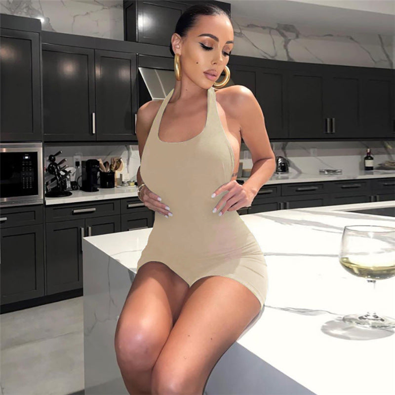 Variant image for Dam Jumpsuit Halterneck Elegant Polyester-9