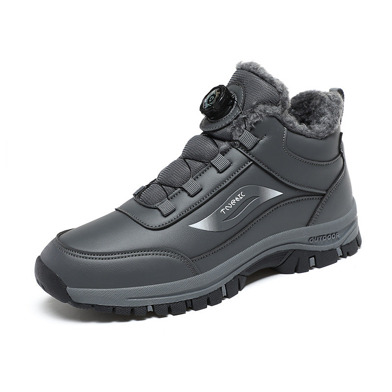 Vattentäta ankelstövlar i plysch med platt botten