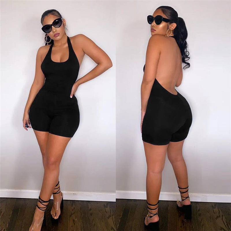 Dam Jumpsuit Halterneck Elegant Polyester-3