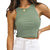 Stickad Crop Top för kvinnor