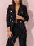 Damernas Tweed Set Blazer och Byxor Modern Stil