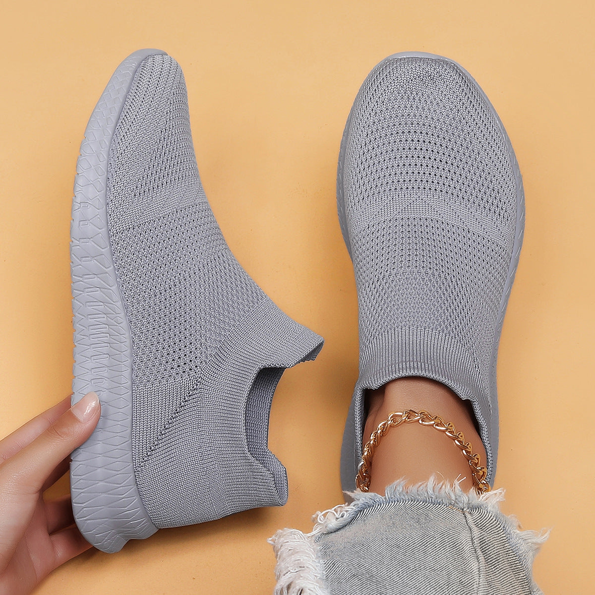 Herr Sockskor Strumpliknande Design Textil Syntet