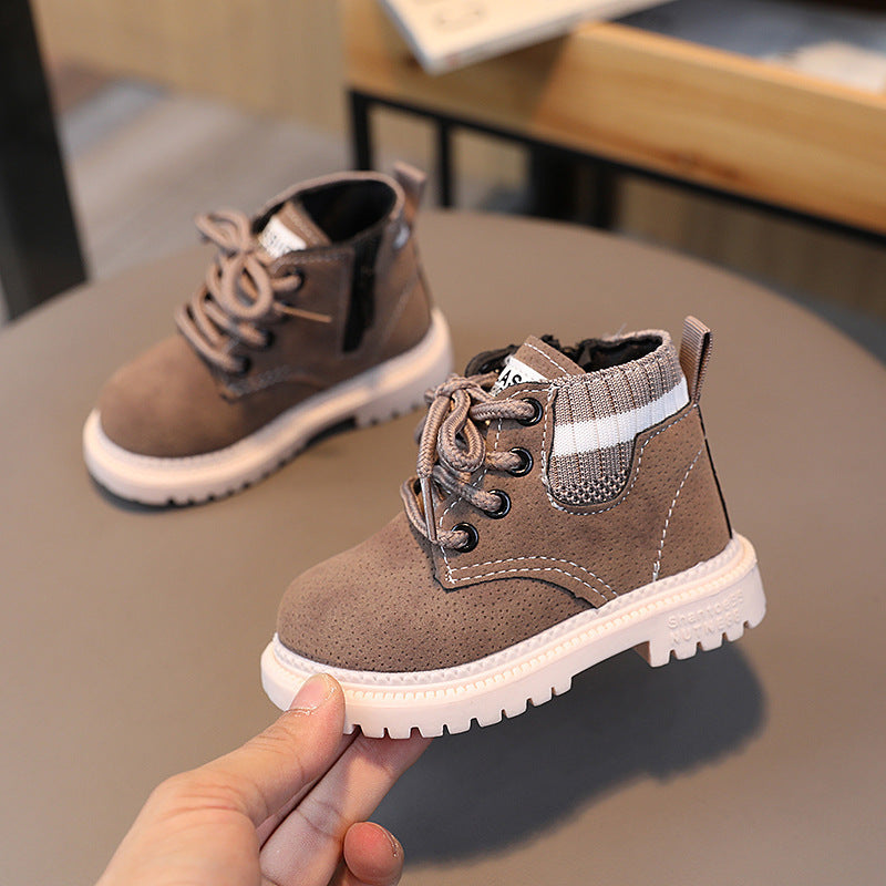 Pojkars Utomhus Enkellaarzen med Fleecefoder