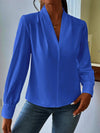 Snygga Blusar Dam V-Hals Polyester Elegant