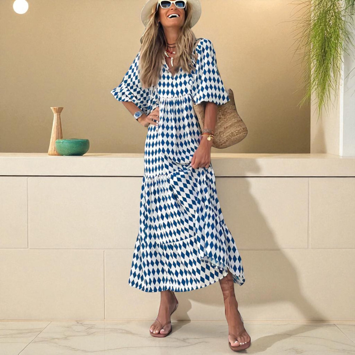 Damklänning Trendig Långärmad Sommarstil