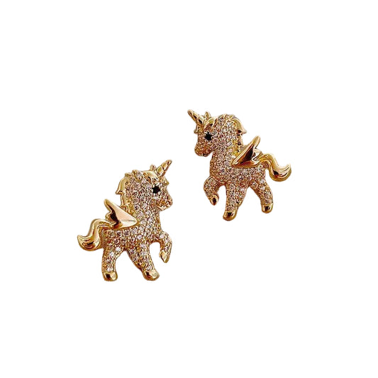 Örhängen med Enhörningsdesign och Cubic Zirconia 0
