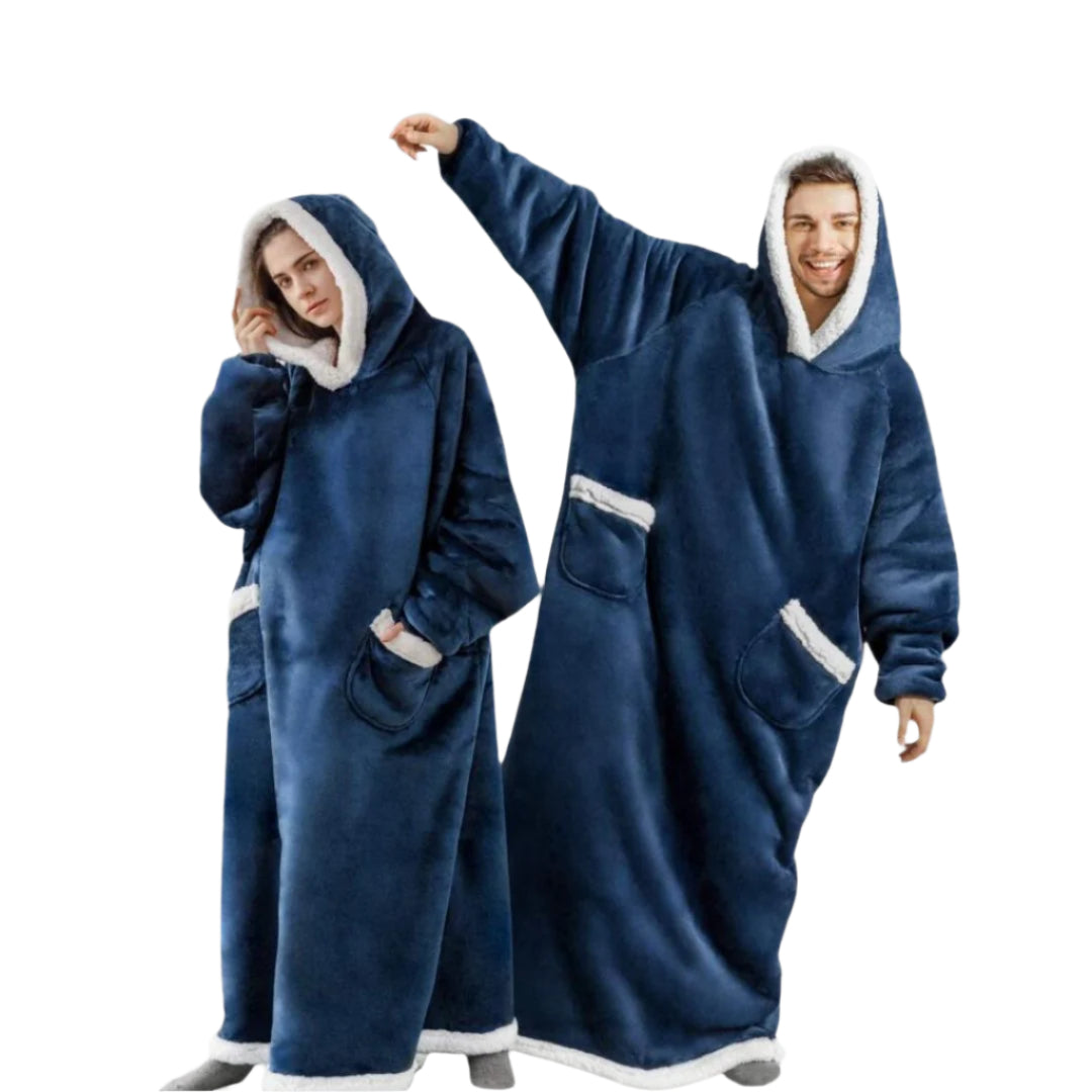 Oversized Deken Med Huva Microfleece Sherpa 0