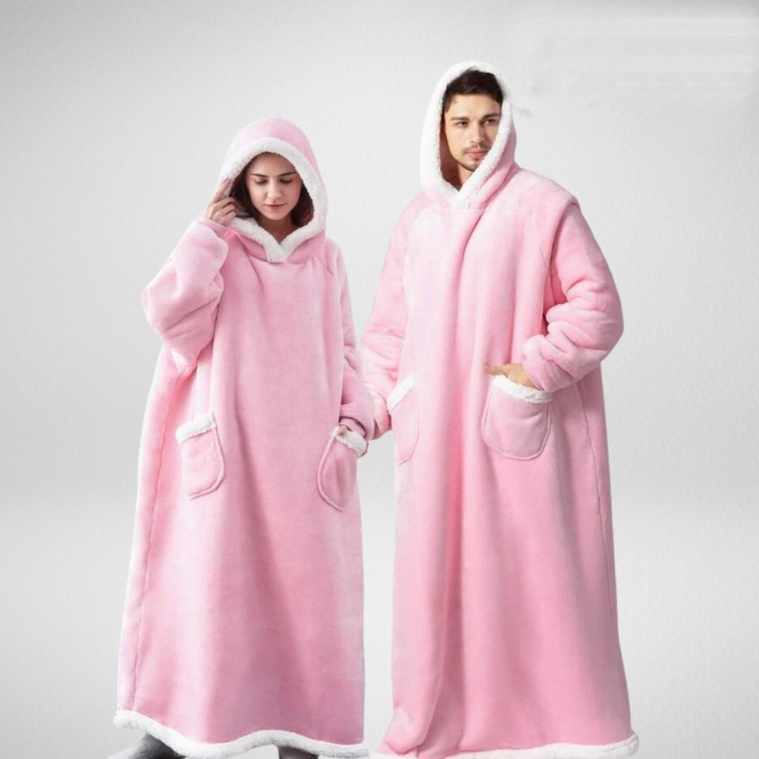 Oversized Deken Med Huva Microfleece Sherpa 8