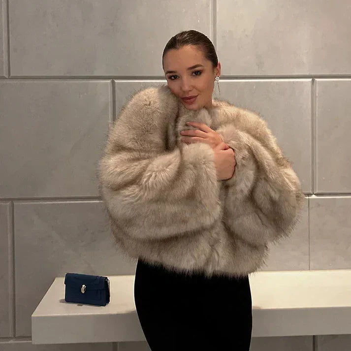 Pälsjacka Dam Vadderad Chic Stil 2