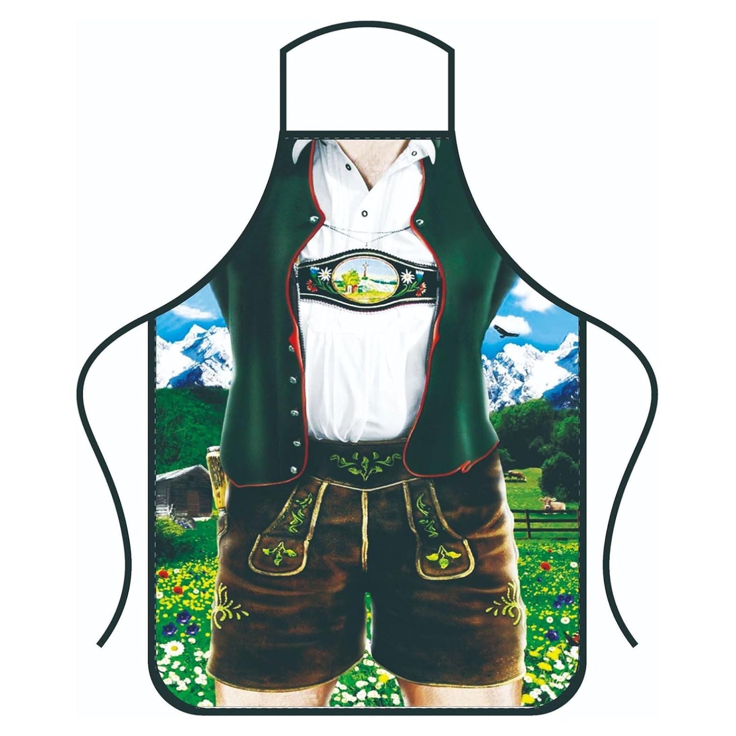 Par Förkläden i Oktoberfest-Stil med Justerbara Axelband och Roliga 3D-Motiv 4