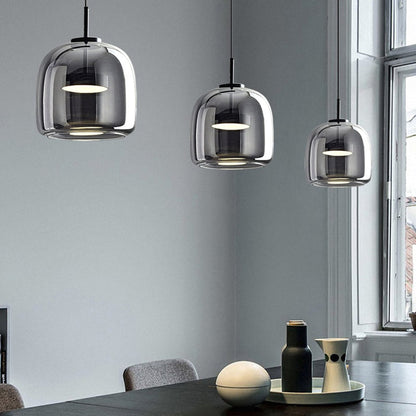 Pendellampa i Retro Stil med Gyllene Detaljer 5