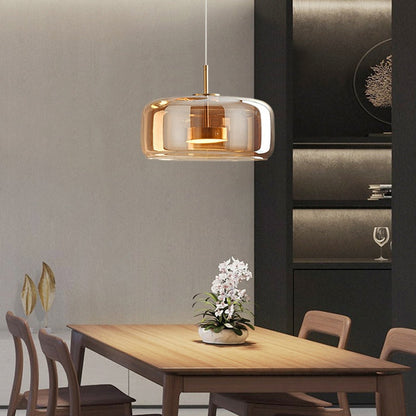 Pendellampa i Retro Stil med Gyllene Detaljer 9