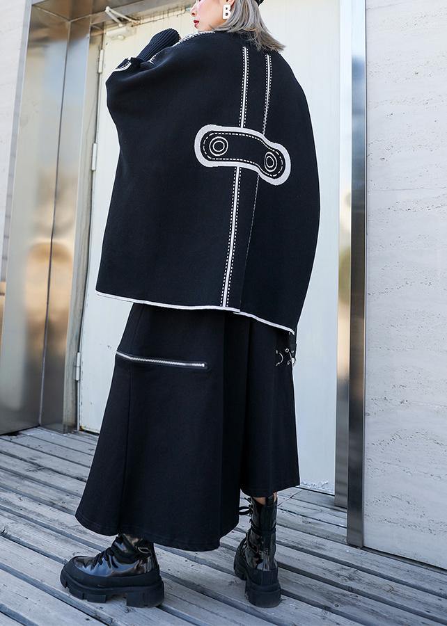 Plus Size Batwing Sleeve Blus med Tryck 3