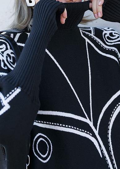 Plus Size Batwing Sleeve Blus med Tryck 4